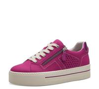 Jana Damen Plateau Sneaker mit Reißverschluss Vegan, Rosa (Fuxia), 40 EU