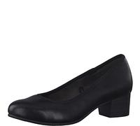 Jana Damen Pumps aus Lederimitat Kleiner Absatz Weite H Mehrweite, Schwarz (Black 1), 40 EU