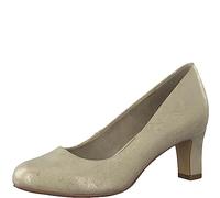 Jana Damen Pumps Kleiner Absatz Vegan, Gold (Gold Met Str), 38 EU