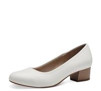Jana Damen Pumps mit Blockabsatz Vegan, Weiß (White), 36 EU