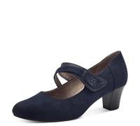Jana Shoes Pumps Damen Mary Jane Vegan – bequem – Blau (Navy) Gr. 40 EU