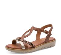 Jana Damen Sandal Flat Vegan COGNAC COMB 37