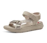 Jana Damen Sandalen flach mit Klettverschluss Vegan, Grau (Lt Grey), 38 EU