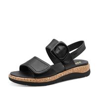 Jana Damen Sandalen flach mit Klettverschluss Leder