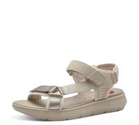Jana Damen Sandalen flach mit Klettverschluss Vegan, Grau (Lt Grey), 40 EU