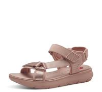 Jana Damen Sandalen flach mit Klettverschluss Vegan, Rosa (Rose), 40 EU