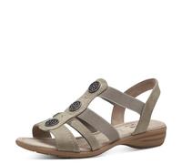 Jana Damen Sandalen flach Sommer Vegan, Grün (Sage), 39 EU