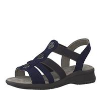 Jana Damen Sandalen flach Sommer Vegan, Navy 1 (Blau), 38 EU