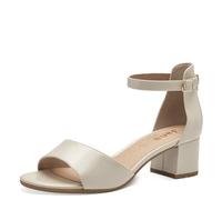 Jana Damen Sandalen mit Absatz Festlich Vegan, Beige (Beige Patent), 37 EU