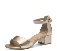 Jana Damen Sandalen mit Absatz Festlich Vegan, Metallisch (Champagner), 39 EU