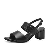 Jana Damen Sandalen mit Absatz Festlich Vegan, Schwarz (Black), 40 EU