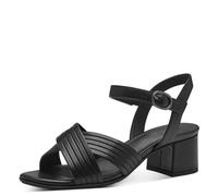 Jana Damen Sandalen mit Absatz Festlich Vegan, Schwarz (Black Uni), 36 EU