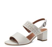Jana Damen Sandalen mit Absatz Festlich Vegan, Weiß (White), 38 EU