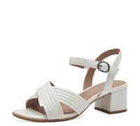 Jana Damen Sandalen mit Absatz Festlich Vegan, Weiß (White Uni), 37 EU