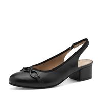 Jana Damen Slingpumps mit Blockabsatz Vegan, Schwarz (Black/Beige), 40 EU