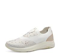 Jana Damen Slip On Sneaker zum Schlupfen Vegan, Weiß (White/Rosegold), 39 EU