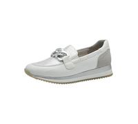 Jana Damen Slipper Elegant Vegan, Weiß (White/Silver), 40 EU
