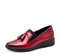 Jana Damen Slipper Halbschuhe Vegan, Rot (Fire Patent), 36 EU