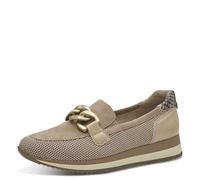 Jana Damen Slipper Elegant Vegan, Braun (Taupe), 38 EU
