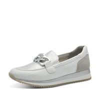 Jana Damen Slipper mit Dicker Sohle Vegan, Silber (White/Silver), 41 EU