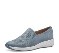 Jana Damen Slipper mit Keilabsatz Vegan, Blau (Denim), 39 EU