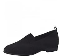 Jana Damen Slipper mit Strukturmuster Vegan, Schwarz 1 (Schwarz), 37 EU