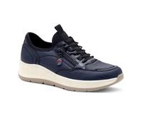 Jana Damen Sneaker flach mit Chunky-Sohle Vegan, Blau (Navy), 37 EU