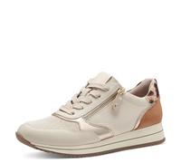 Jana Damen Sneaker flach mit Reißverschluss Vegan, Beige (Ivory), 39 EU