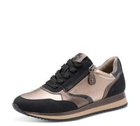 Jana Damen Sneaker flach mit Reißverschluss Vegan, Black/Pewter, 40