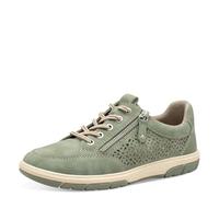 Jana Damen Sneaker flach mit Reißverschluss Vegan, Grün (Sage), 37 EU