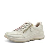 Jana Damen Sneaker flach mit Schnürsenkeln Vegan, Gold (Cloudy Gold), 40 EU