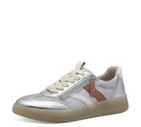 Jana Damen Sneaker flach Sportlich Vegan, Silber (Silver), 40 EU