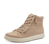 Jana Damen Sneaker hoch mit Reißverschluss Vegan, Beige (Ivory), 37 EU