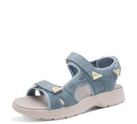 Jana Damen Softline Flat 8-28662-46 Flache Sandale, Sky/Sun, 36 EU
