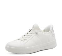 Jana Damen Step IN Sneaker leicht und flexibel zum Hineinschlüpfen Vegan, Weiß (White/Silver), 40 EU