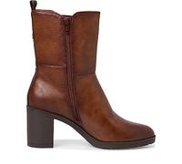 Jana Damen Stiefeletten mit Absatz aus Kunstleder Blockabsatz Weite H Mehrweite, Braun (Cognac), 36 EU