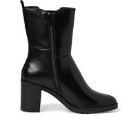 Jana Damen Stiefeletten mit Absatz aus Kunstleder Blockabsatz Weite H Mehrweite, Schwarz (Black), 37 EU