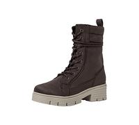 Jana Damen Stiefeletten mit Absatz mit Schnürsenkeln und Reißverschluss Blockabsatz Weite H Mehrweite, Grau (Asphalt), 39 EU