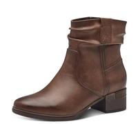 Jana Damen Stiefeletten mit Absatz Vegan Kleiner Absatz, Braun (Cognac), 36 EU