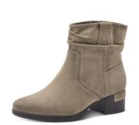 Jana Damen Stiefeletten mit Absatz Vegan Kleiner Absatz, Grau (Taupe Wildleder), 37 EU
