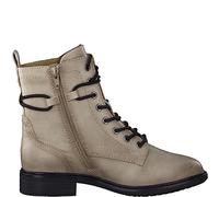 Jana Damen Stiefeletten zum Schnüren Flach mit Schnürsenkeln und Reißverschluss Weite H Mehrweite, Grau (Stone), 38 EU