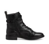 Jana Damen Stiefeletten zum Schnüren Flach mit Schnürsenkeln und Reißverschluss Weite H Mehrweite, Schwarz (Black), 37 EU