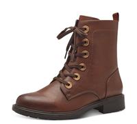 Jana Damen Stiefeletten zum Schnüren mit Reißverschluss Vegan, Braun (Cognac), 38 EU