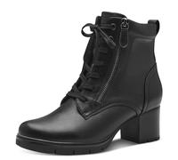 Jana Damen Stiefeletten zum Schnüren mit Reißverschluss Vegan, Schwarz (Black), 38 EU