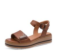 Jana Damen Wedge/Plat Sand MultiAdj+vegan COGNAC 37