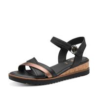 Jana Damen Wedge/Plat Sand Vegan BLACK COMB 42