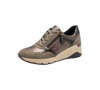 Jana Shoes Sneaker 23763-45 Damen Wedge mit Reißverschluss Vegan Braun (Taupe Comb) Größe 40