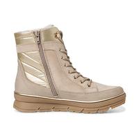 Jana Damen Winterstiefeletten zum Schnüren Gefüttert Plateau Weite H Mehrweite, Beige (Beige), 37 EU