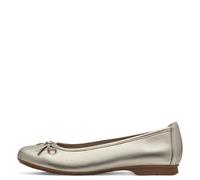 Jana Shoes Ballerinas mit Schleife – vegan, Elfenbein (Champagner) Größe 39 EU