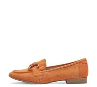 Tamaris Damen Slipper COMFORT aus Leder mit Blockabsatz Orange Größe 37 EU
